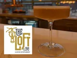 Cocktail on the bar at The Loft in Frankfort
